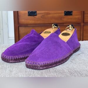 Tom Ford Espadrilles Purple Suede Leather Men’s Slip on Summer Shoes Size 11 T